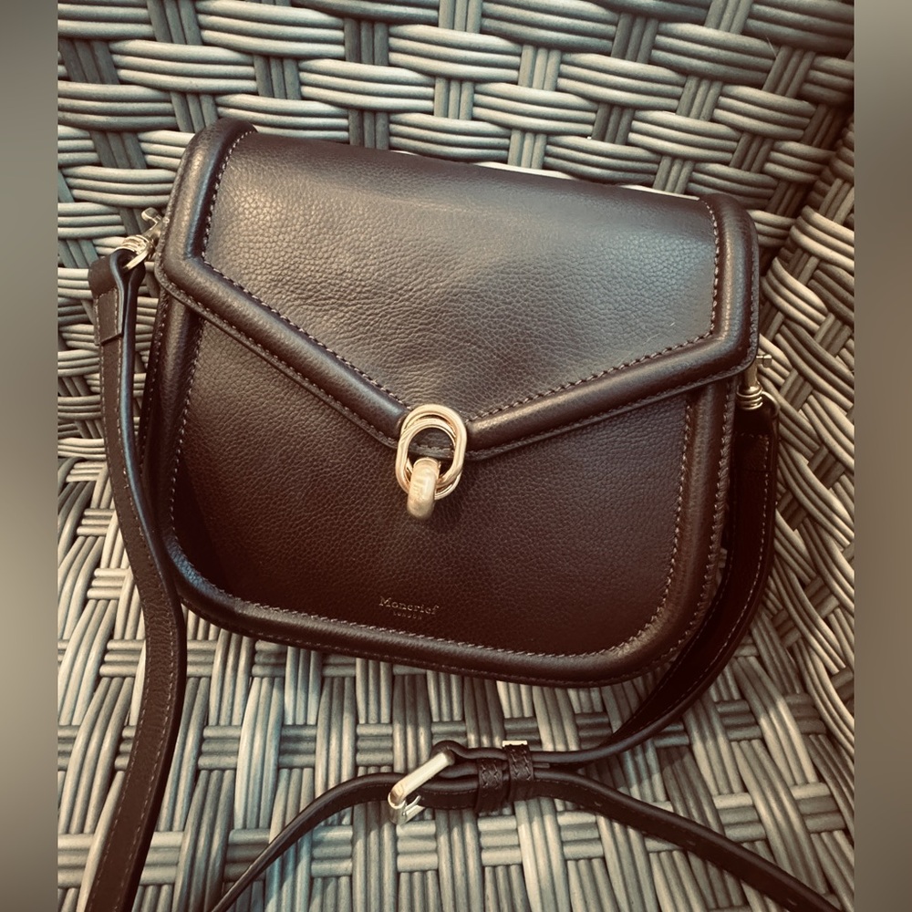 Moncrief London Bethany Chocolate Leather Crossbody bag